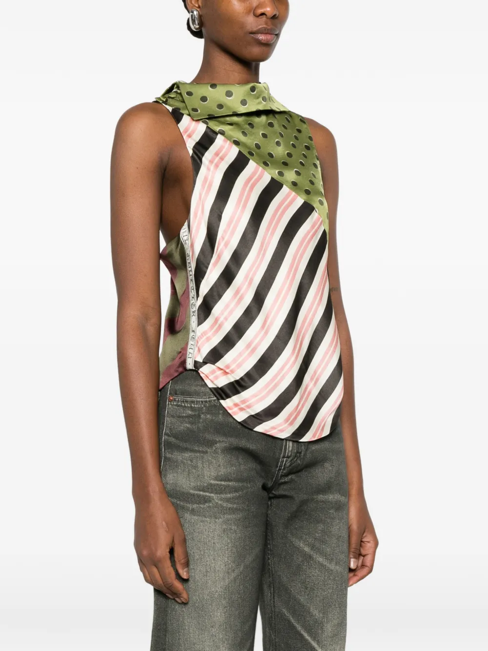 cowl-neck tank top