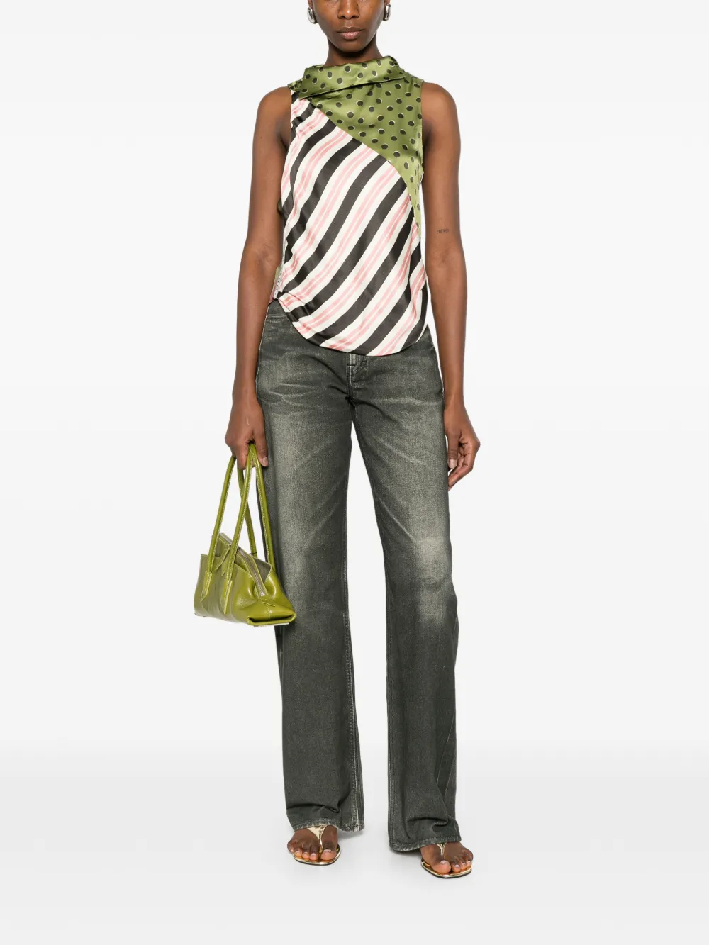 cowl-neck tank top