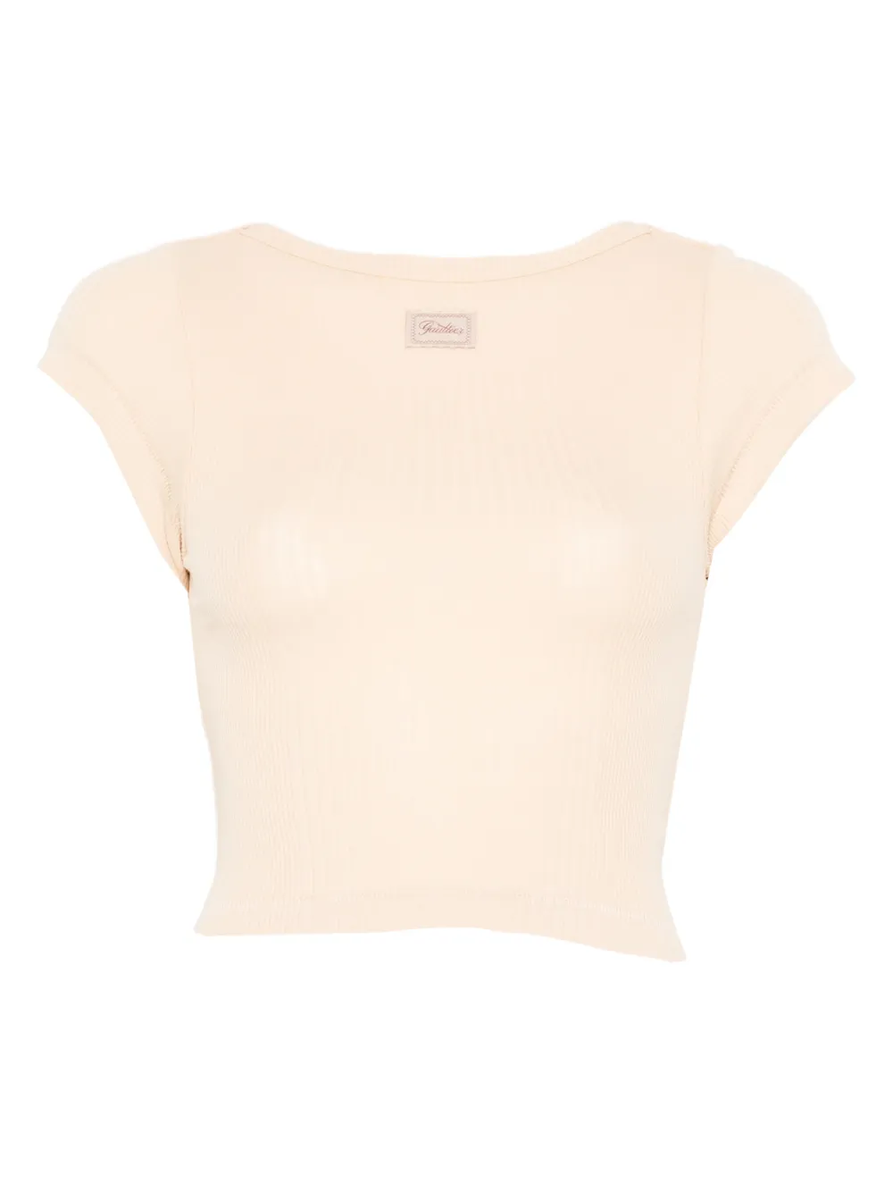 Jean Paul Gaultier ribbed short-sleeve T-shirt - Toni neutri