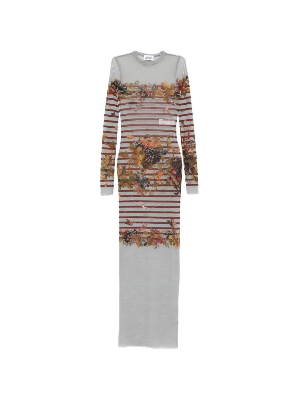 Jean Paul Gaultier striped printed maxi dress - Grey
