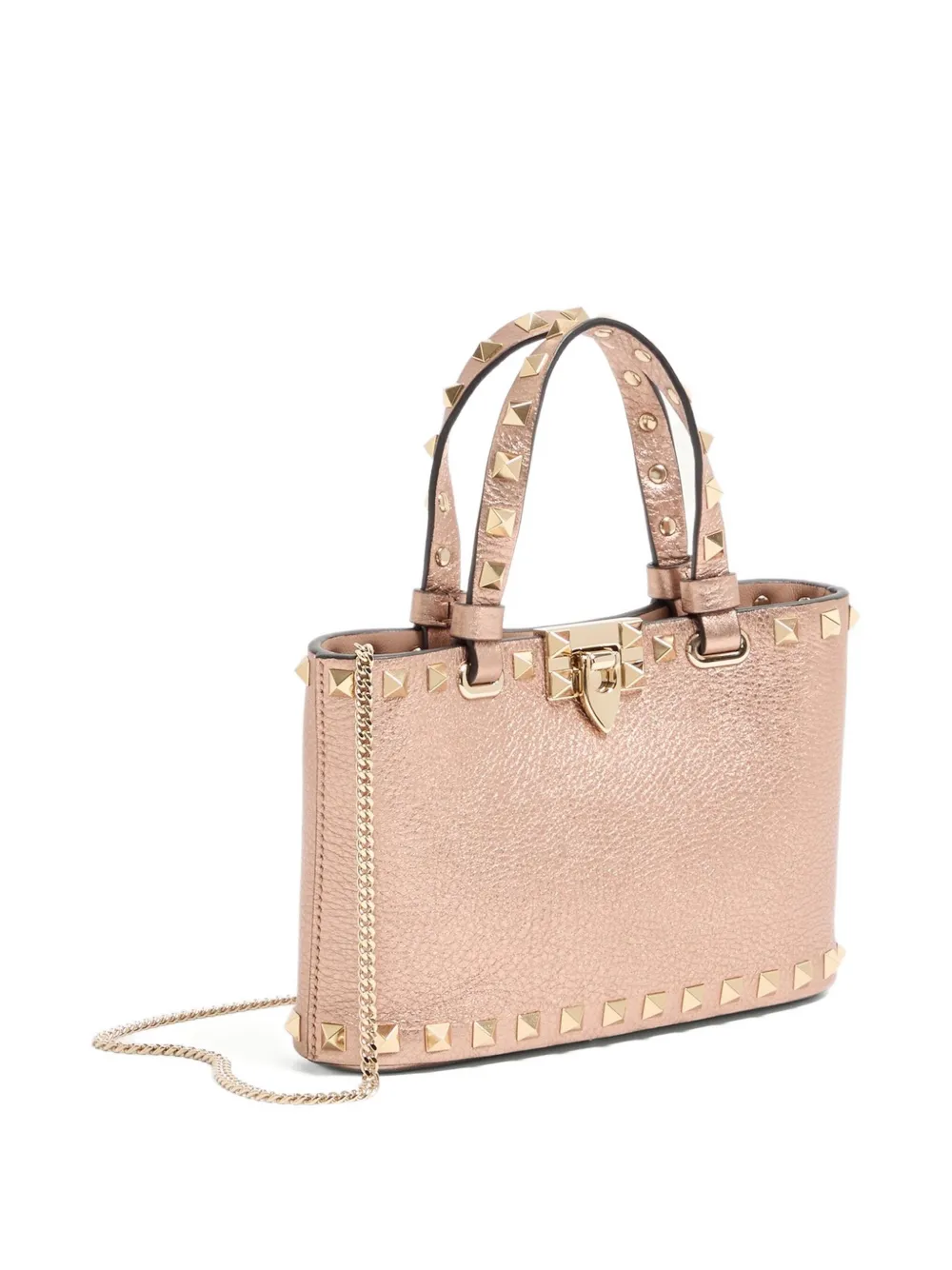 Valentino Mini Rockstud Tote Bag In Pink