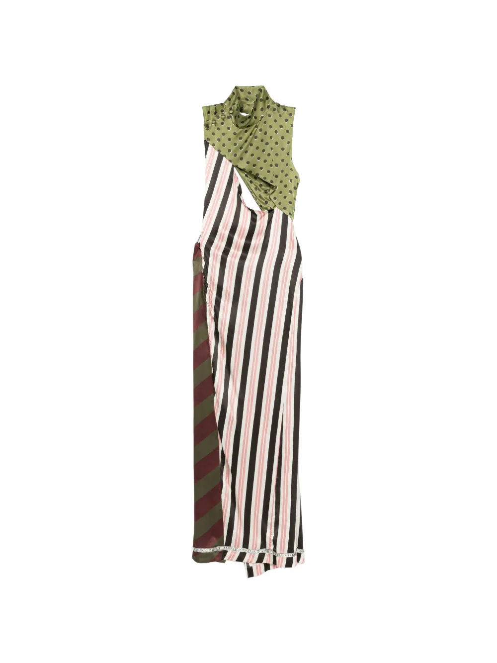 Jean Paul Gaultier patchwork sleeveless maxi dress - Verde