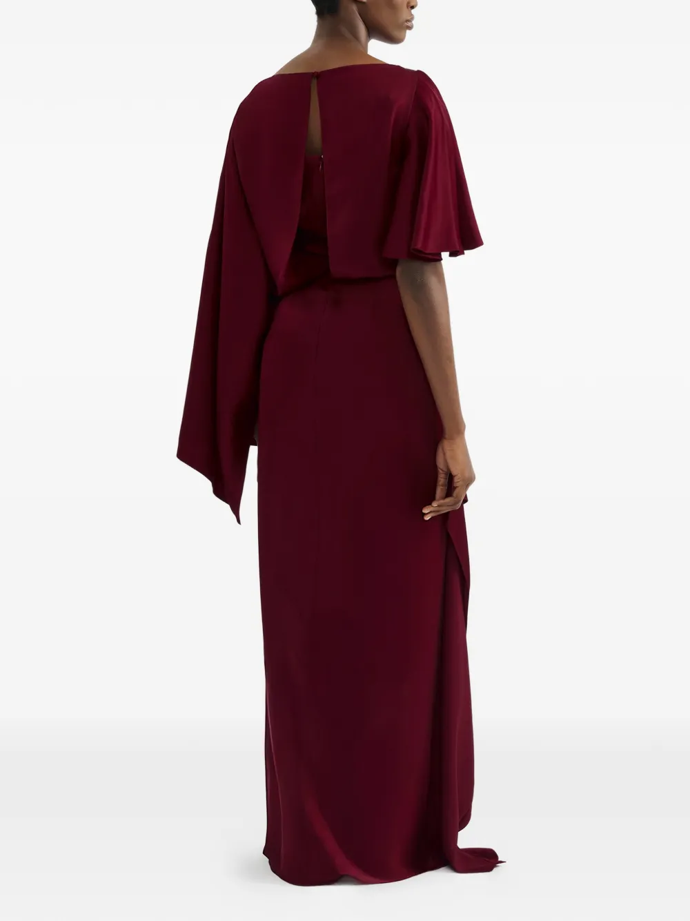 ERDEM Gedrapeerde avondjurk Rood