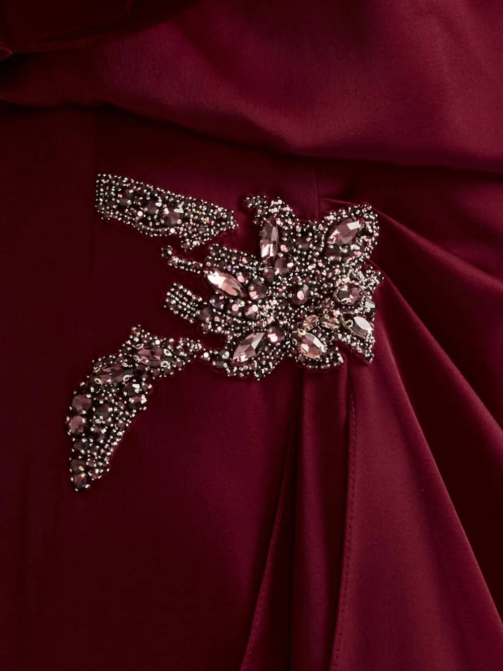 ERDEM Gedrapeerde avondjurk Rood