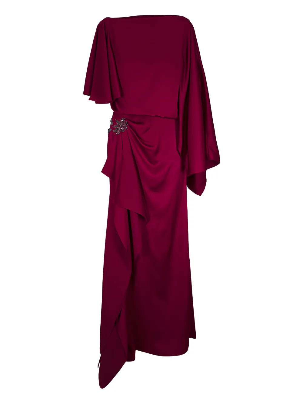 ERDEM draped embellished gown - Rosso