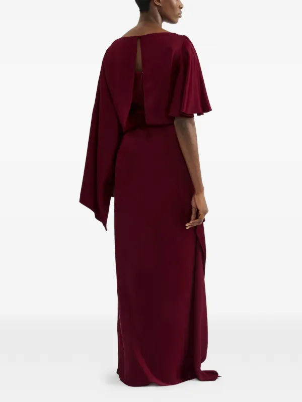 red embellished maxi dress Strapless Crystal Embellished Maxi Dress Red