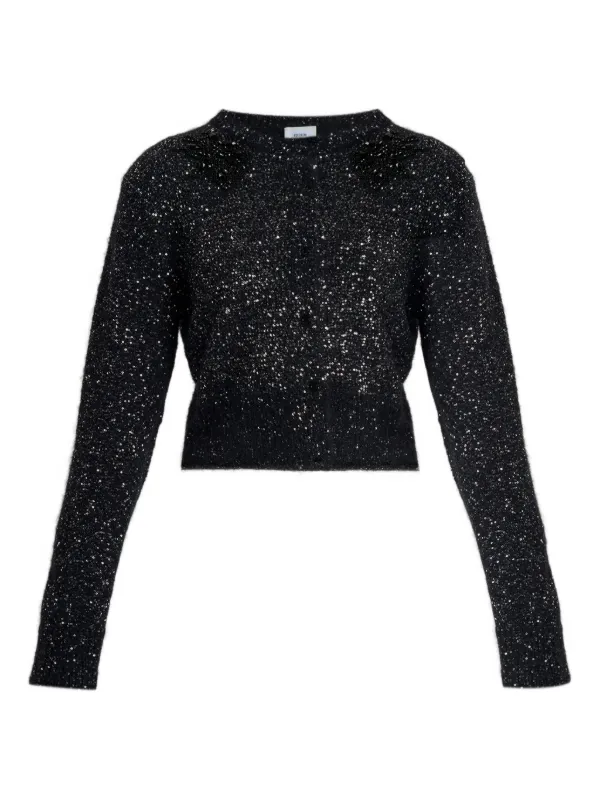 Erdem Floral-appliqué Cardigan in Black