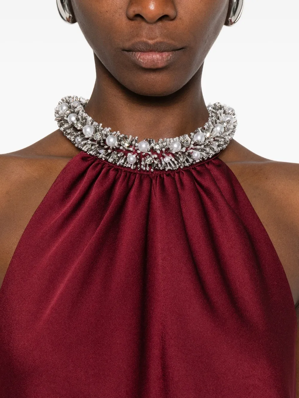 Simkhai Hadleigh mini-jurk met verfraaid detail Rood