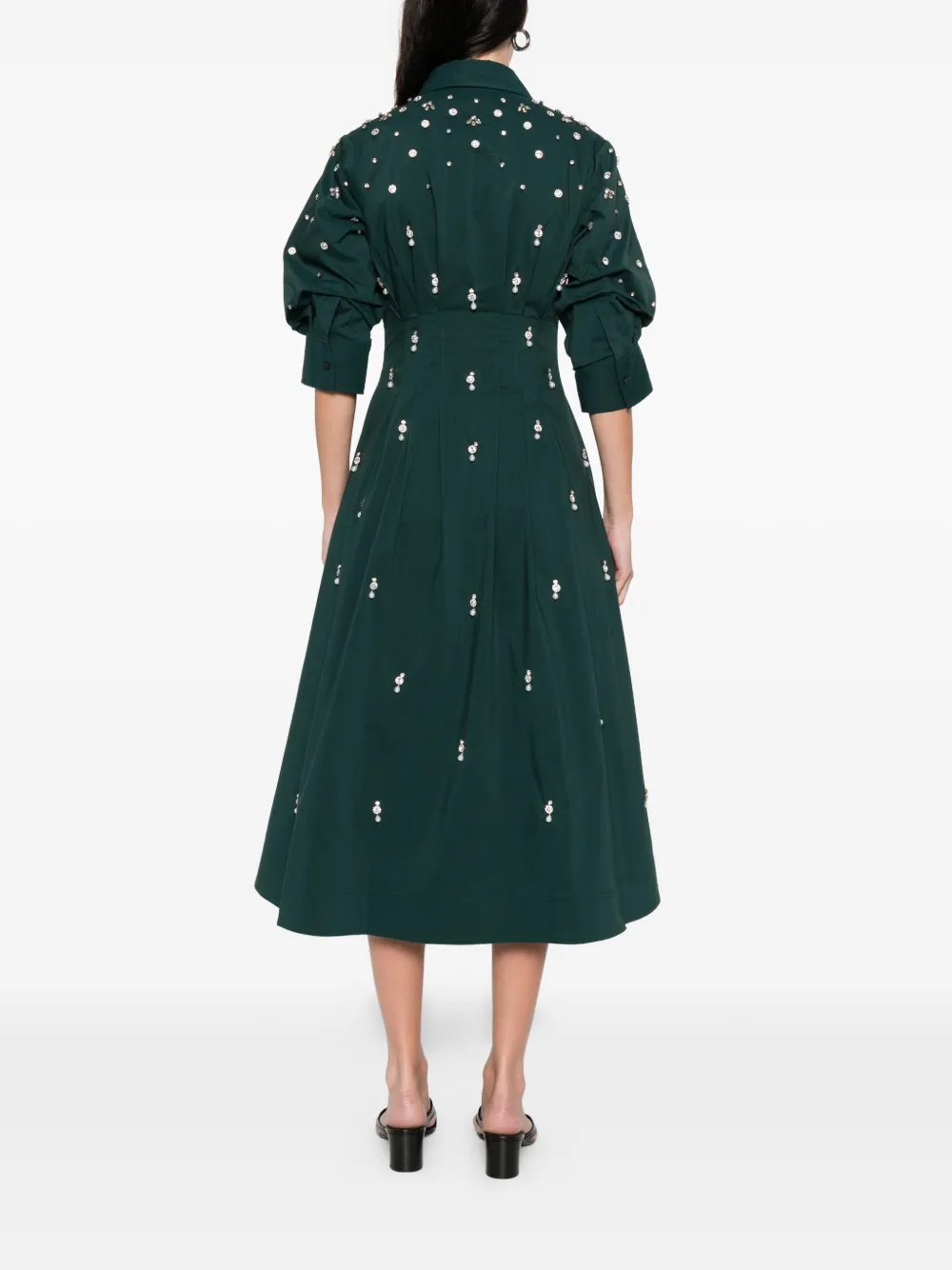 Simkhai Jazz Embellished A-line Midi Dress In Green