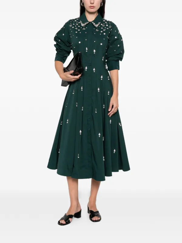 Simkhai Jazz Embellished Midi Dress - Green Simkhai Jazz Embellished Midi Dress - Green
