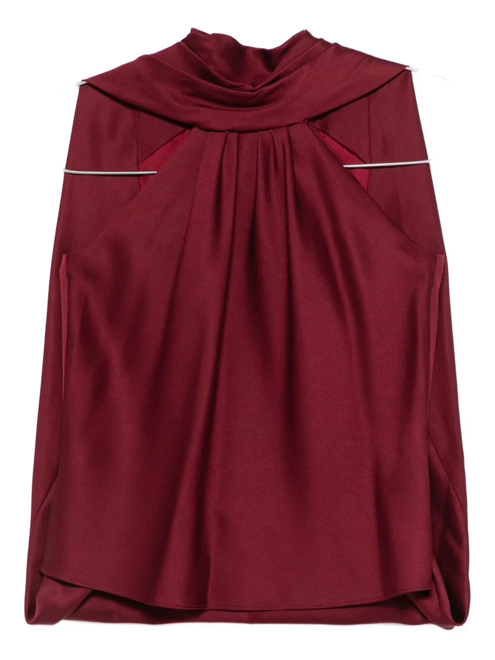 Simkhai Draped Blouse In Red
