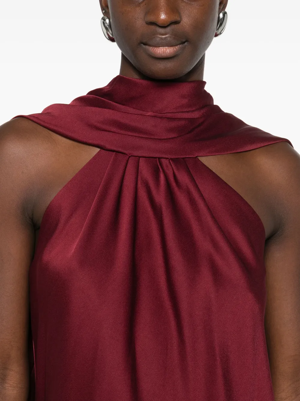 Simkhai Draped Blouse In Red