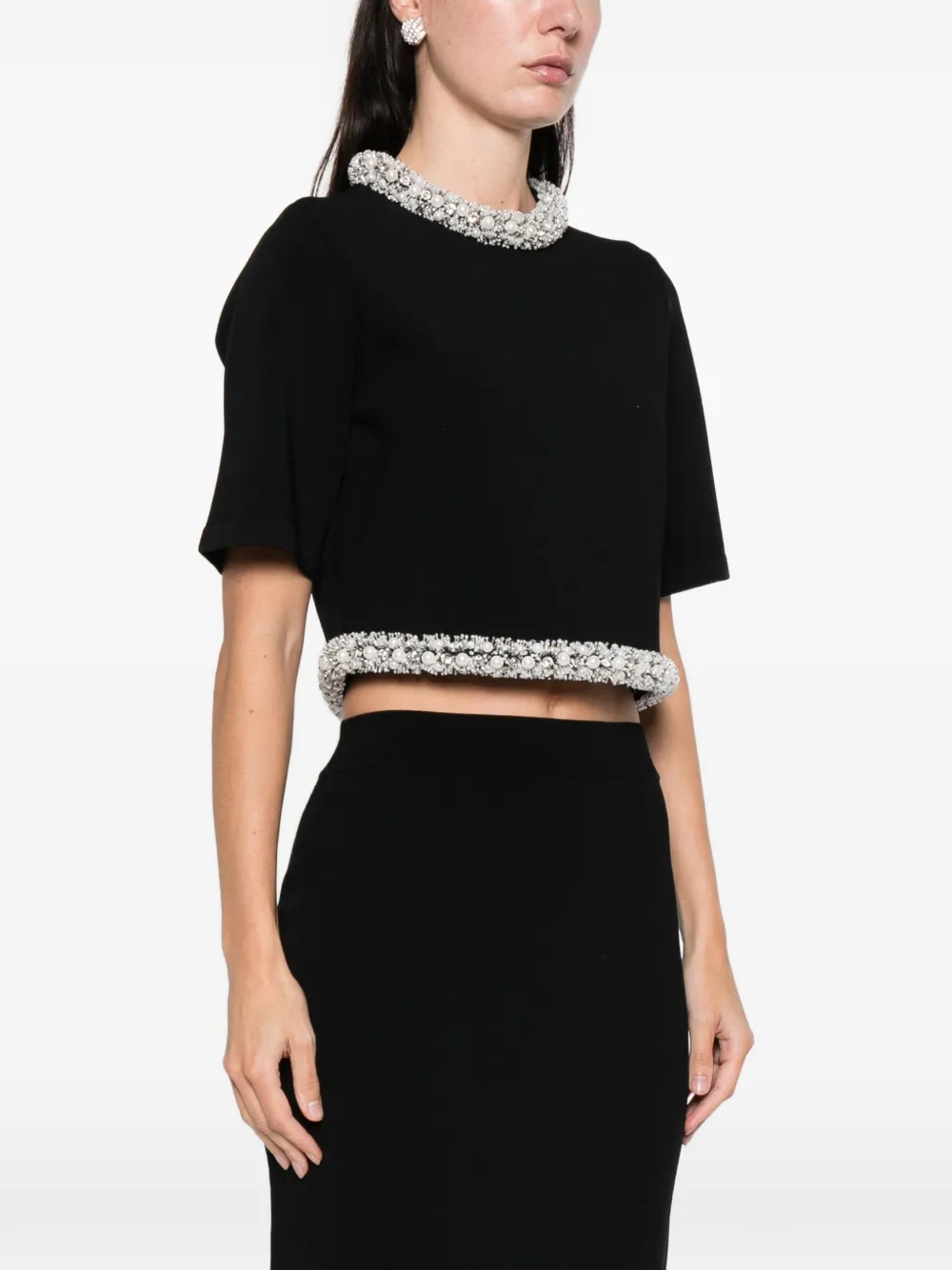 Simkhai Ozelle Embellished Top In Black