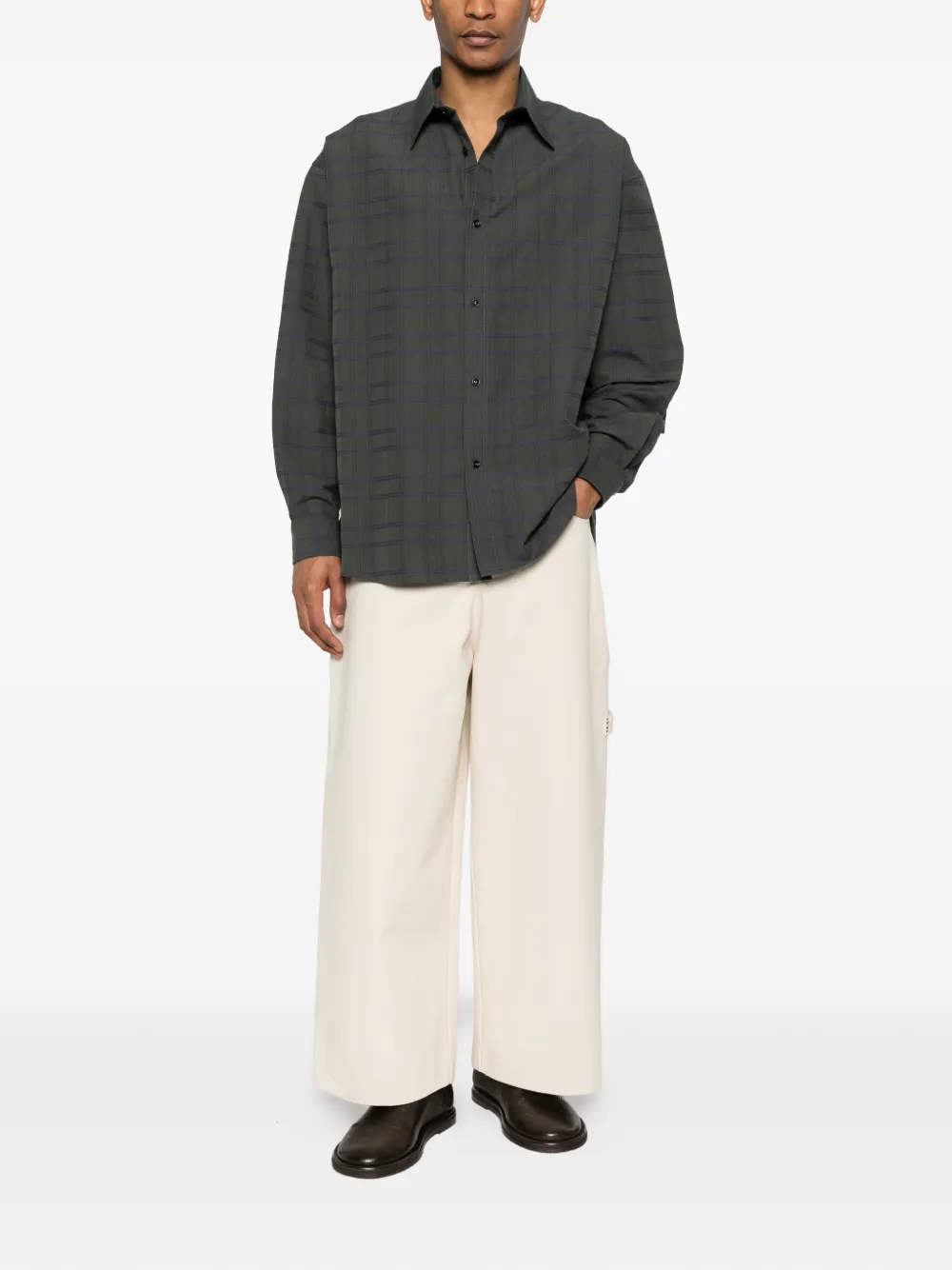  Sage Nation Camicia Chisholm Oversize - Grigio 