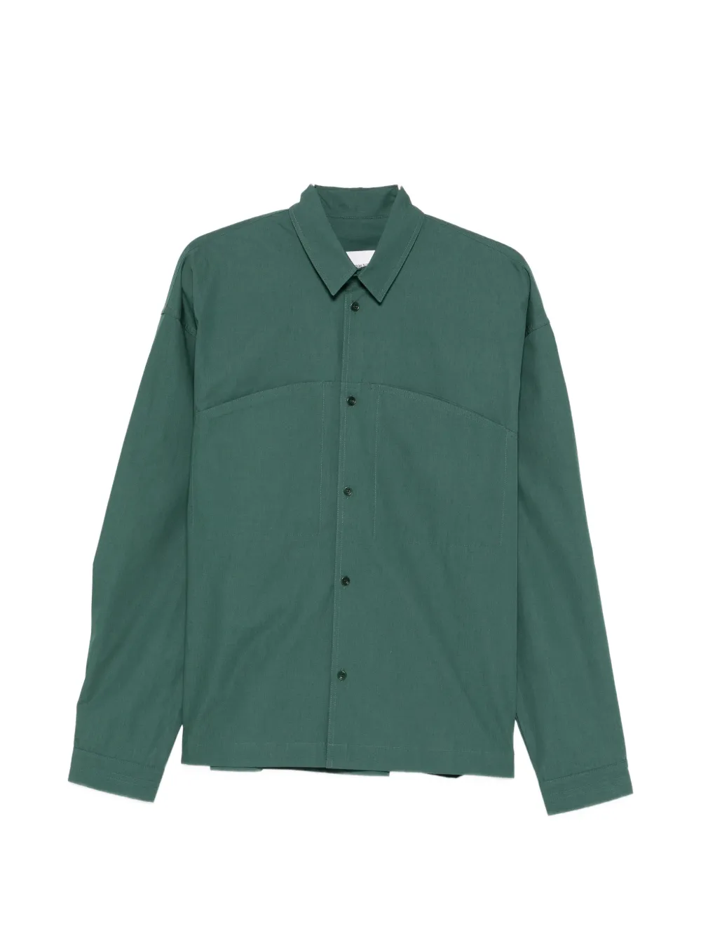 SAGE NATION Oval oversized pocket shirt - Verde