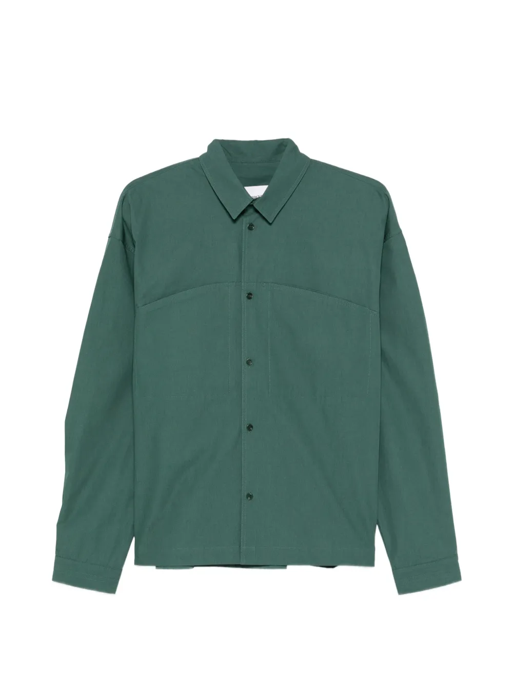 SAGE NATION Oval oversized pocket shirt - Verde