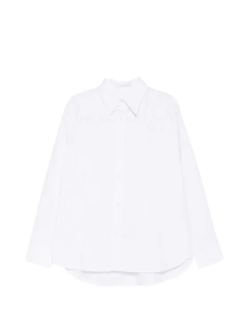 SAGE NATION Fossil ruched-panel oversized shirt