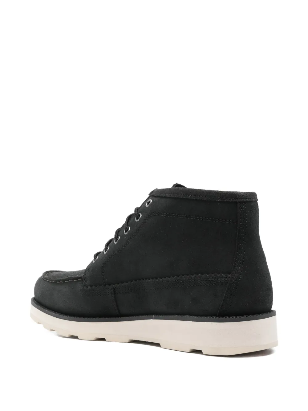 Timberland Leren veterlaarzen Zwart
