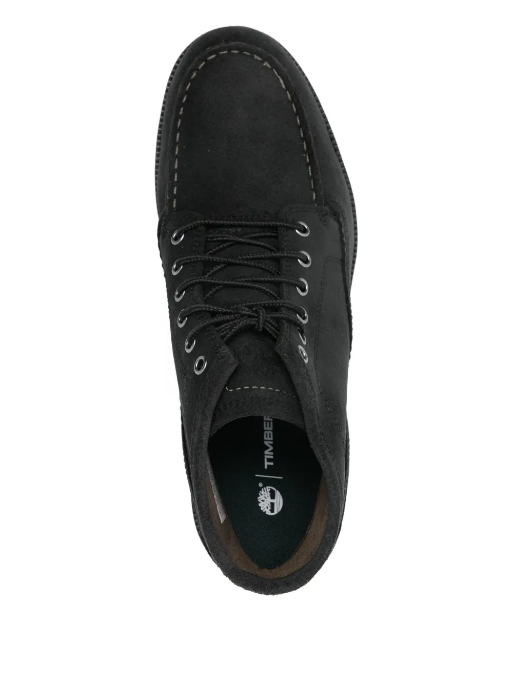 Timberland Leren veterlaarzen Zwart