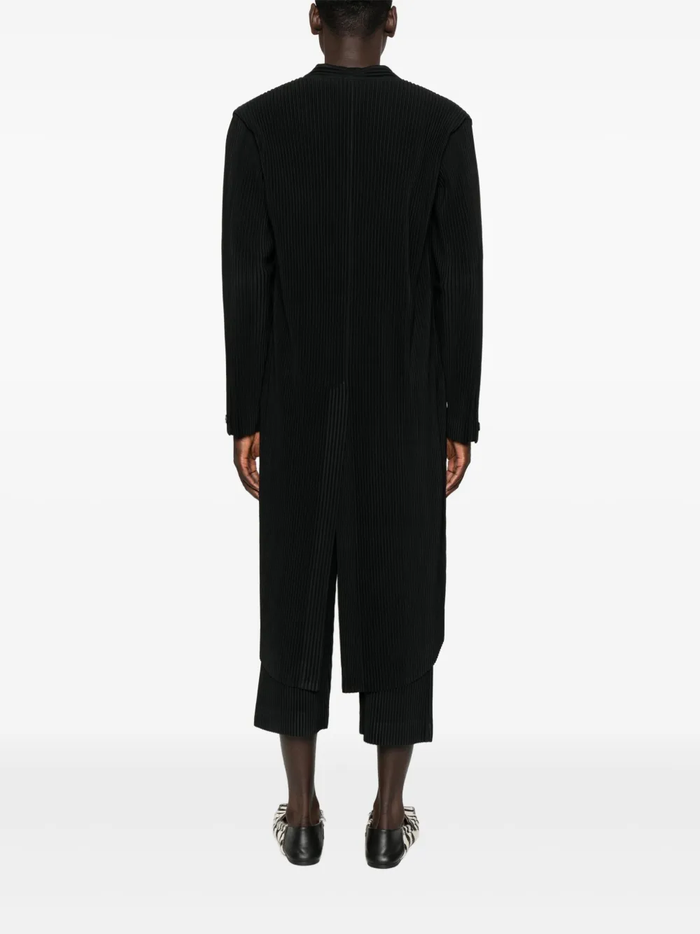 Homme Plissé Issey Miyake Tailored Pleats jas met 2 knopen Zwart