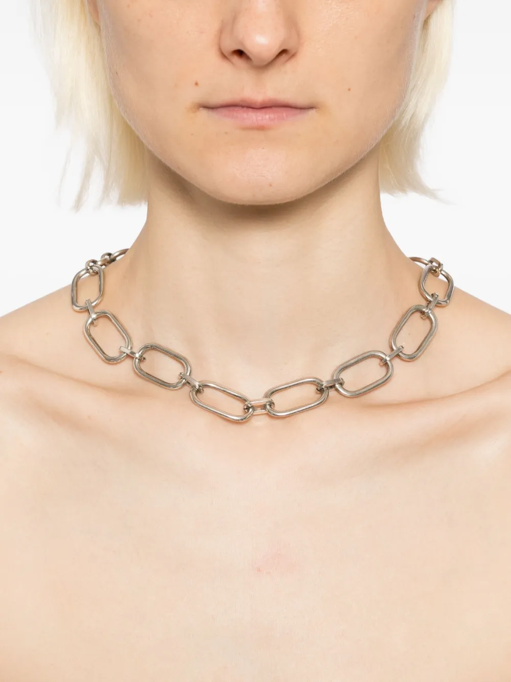 BLAKLACE Trendy halsketting met punk - Zilver