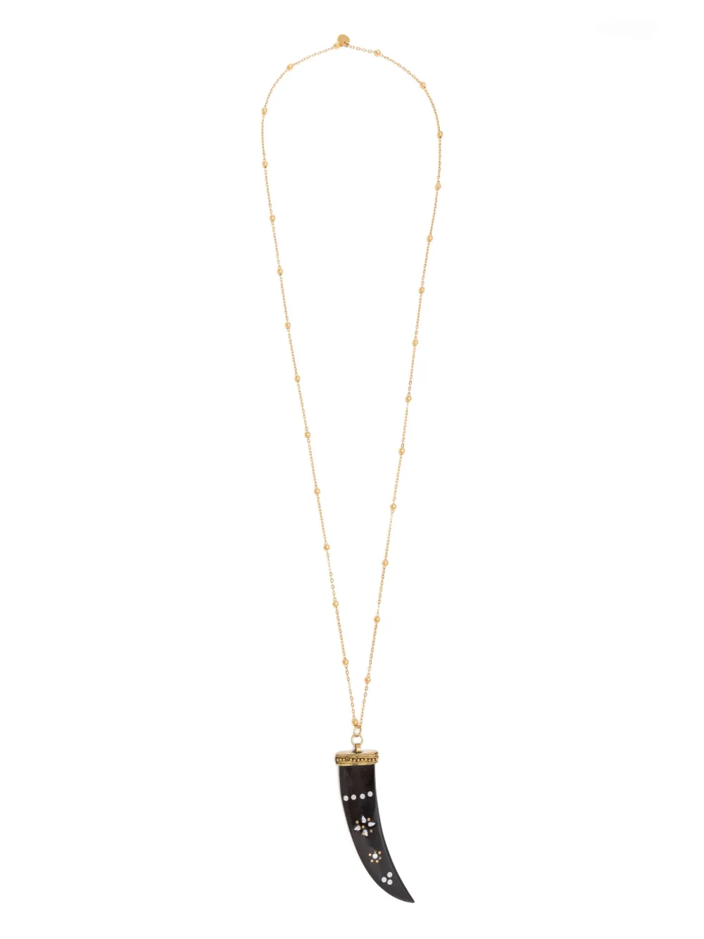Blaklace Horn Necklace In Black