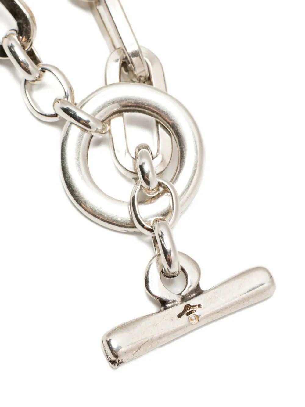 Blaklace Toggle Lock Necklace In Silver