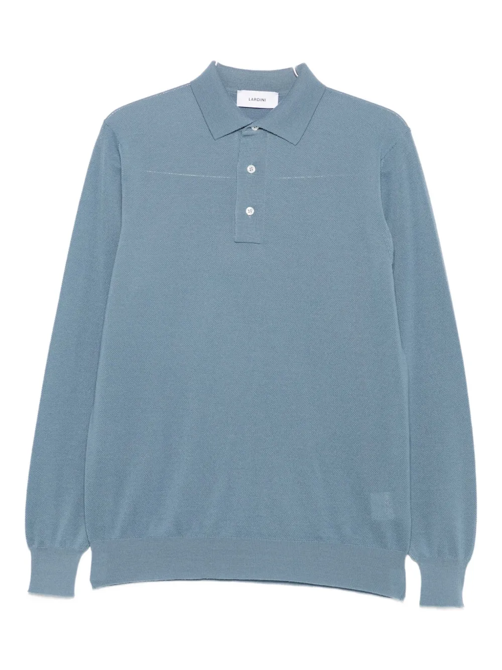 Lardini fine-knit polo shirt | Azul | Image 1