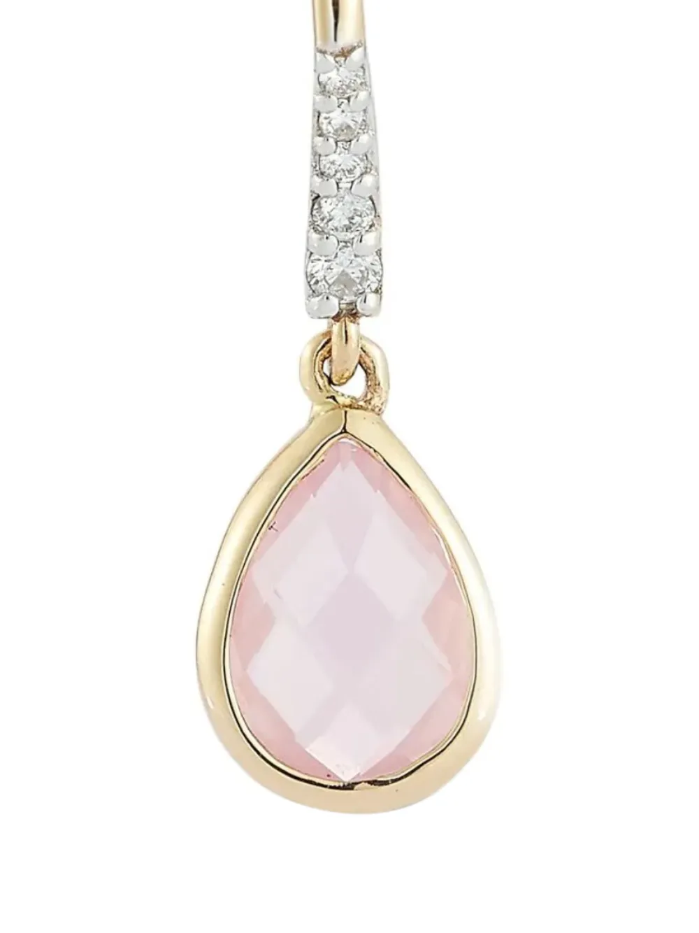 Mateo 14k Yellow-gold Diamon Drop Earrings In Pink