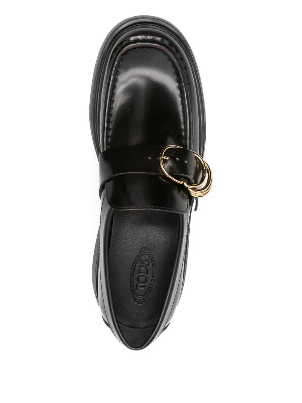 Tod's Loafers met plateauzool en gespdetail Zwart