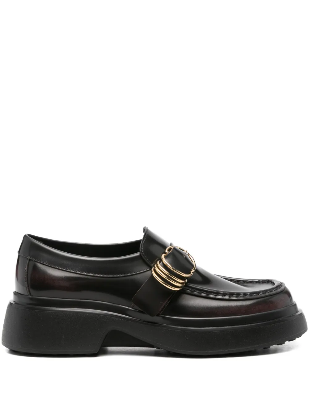 Tod's buckle-detail platform loafers Black