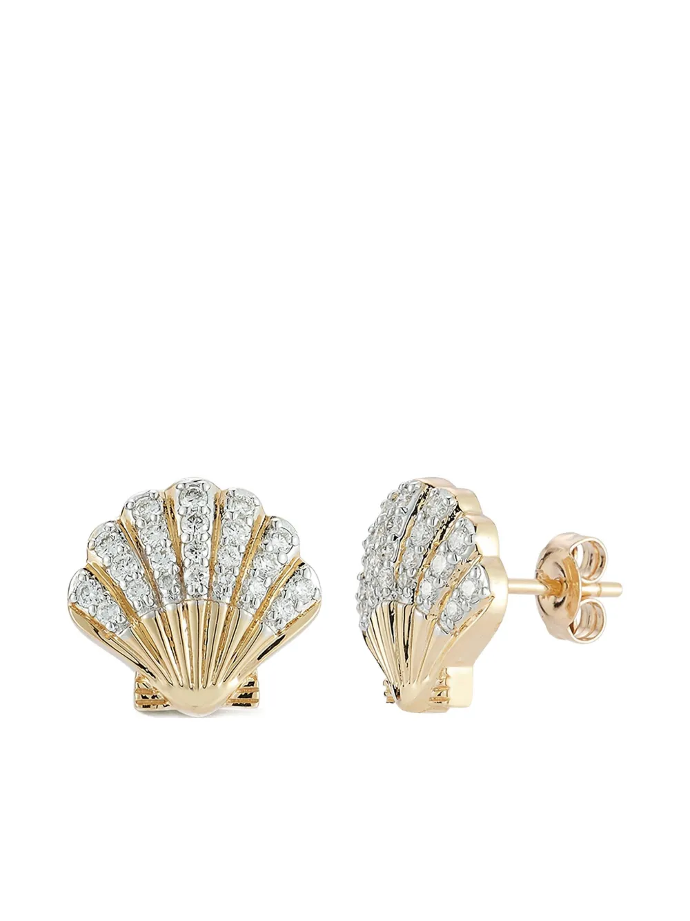 Mateo 14K yellow gold Venus diamond earrings | Gold | Image 1