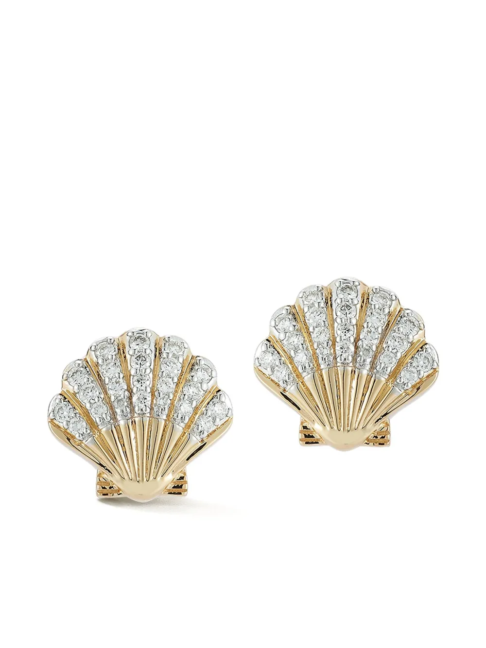Mateo 14K yellow gold Venus diamond earrings | Fine Jewellery | Image 2