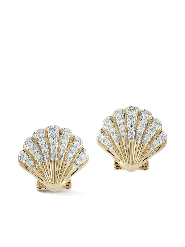 Mateo Diamond Venus Earrings in Gold