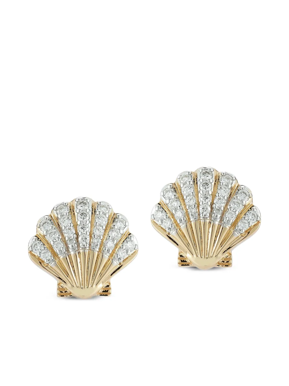 Mateo Diamond Venus Earrings in Gold, view 2