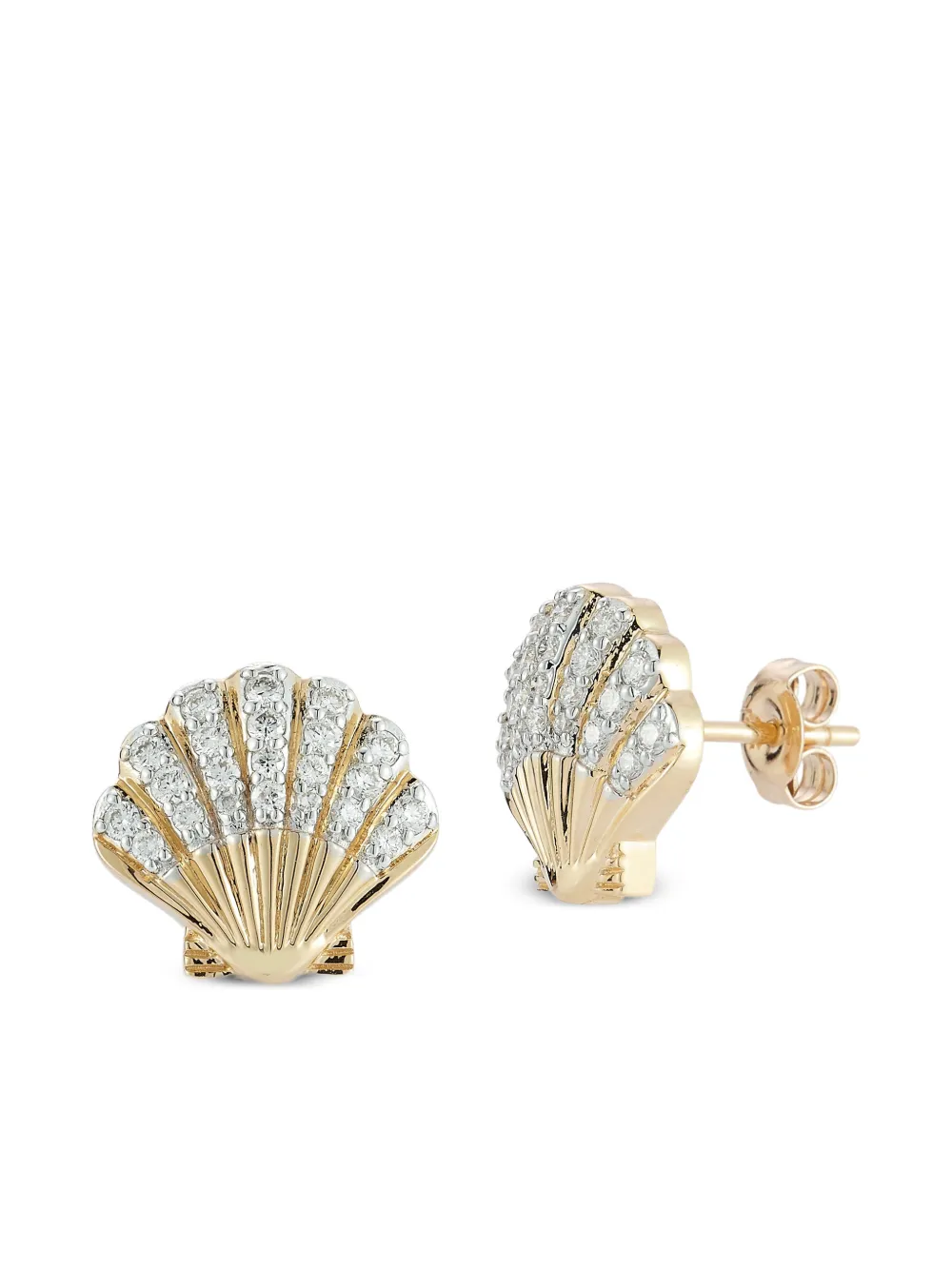 Mateo Diamond Venus Earrings in Gold, view 3