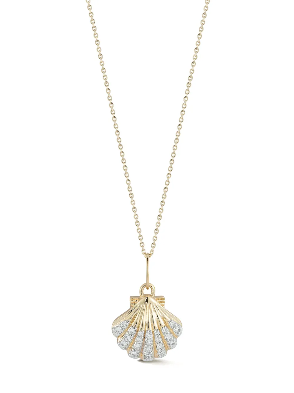 Mateo 14kt geelgouden Venus halsketting met diamant