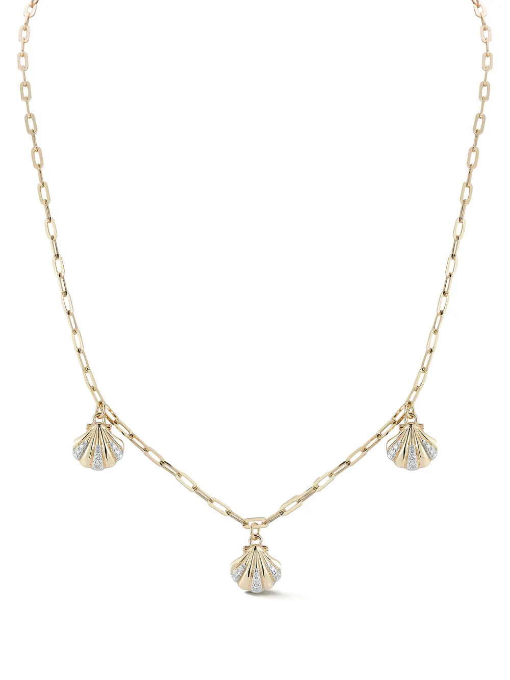 Mateo 14K yellow gold 3 Petite Venus diamond necklace - Oro