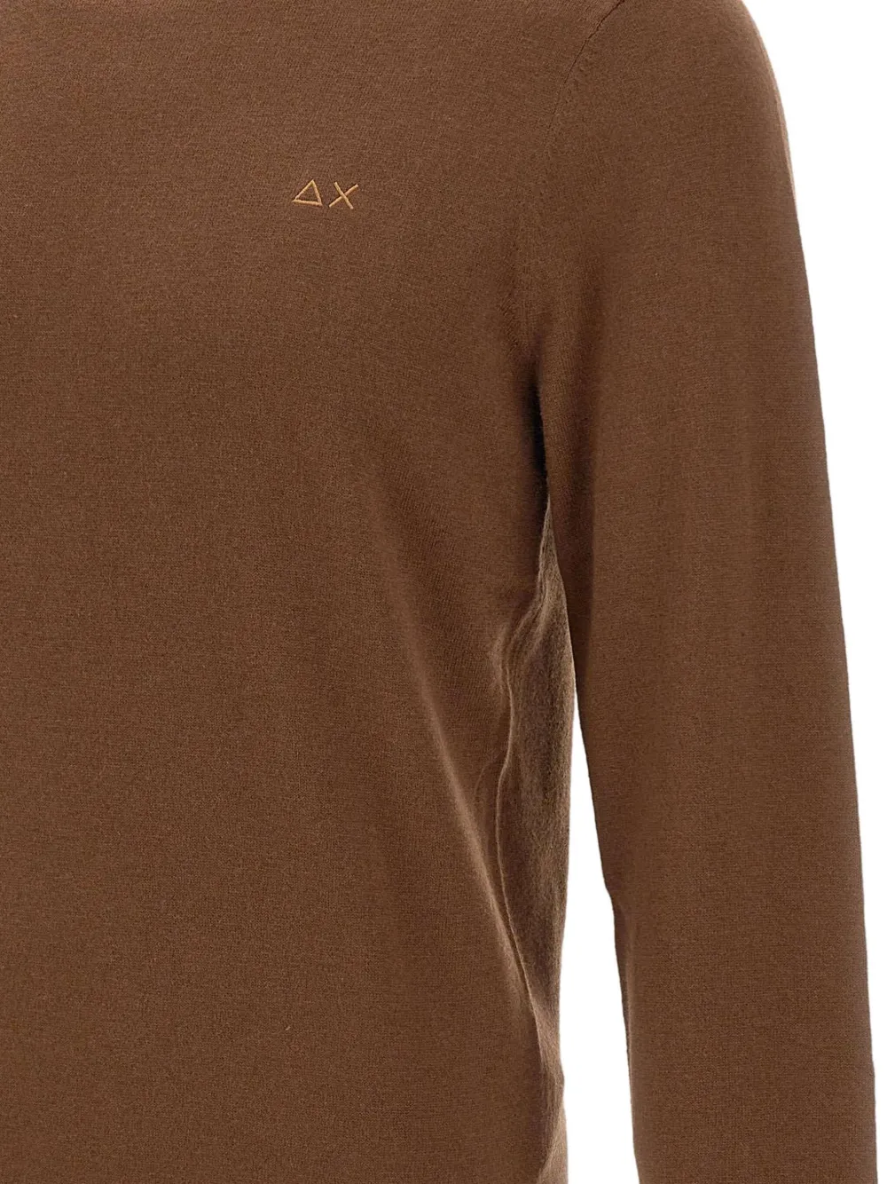 Sun 68 Logo-embroidered Ribbed-cuff Sweater In Multi