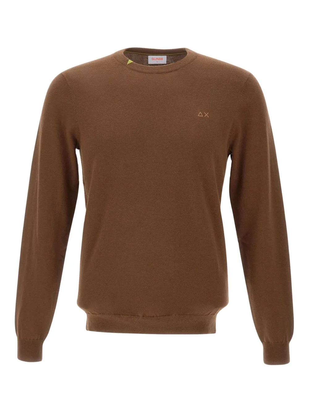 Sun 68 Logo-embroidered Ribbed-cuff Sweater In Multi