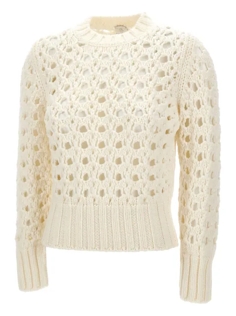 Eleventy hole-pattern wool sweater
