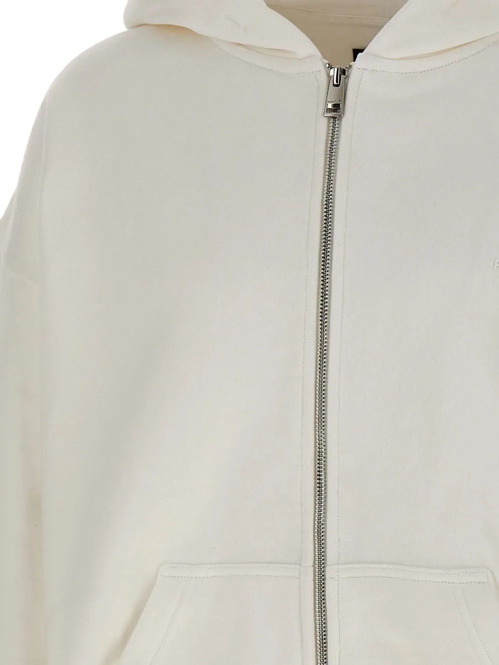 Purple Brand Sweater met capuchon en rits Wit