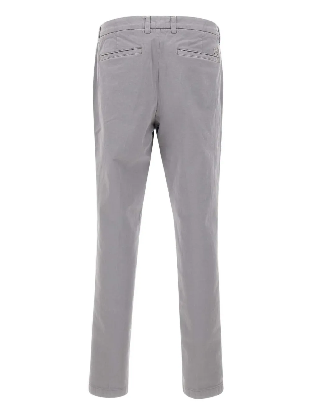 BOSS logo-patch welt-pocket trousers - Grijs