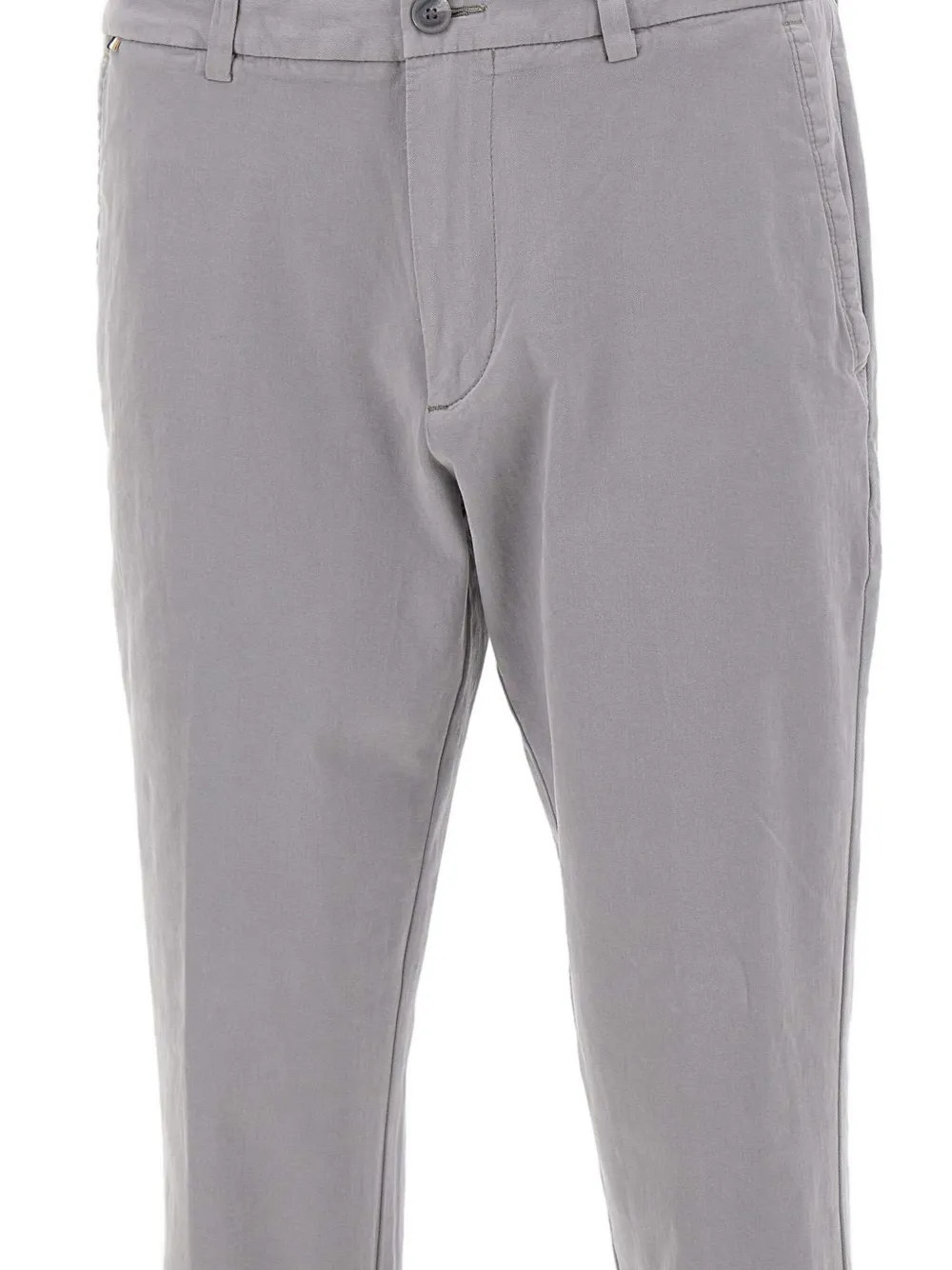 BOSS logo-patch welt-pocket trousers Grijs
