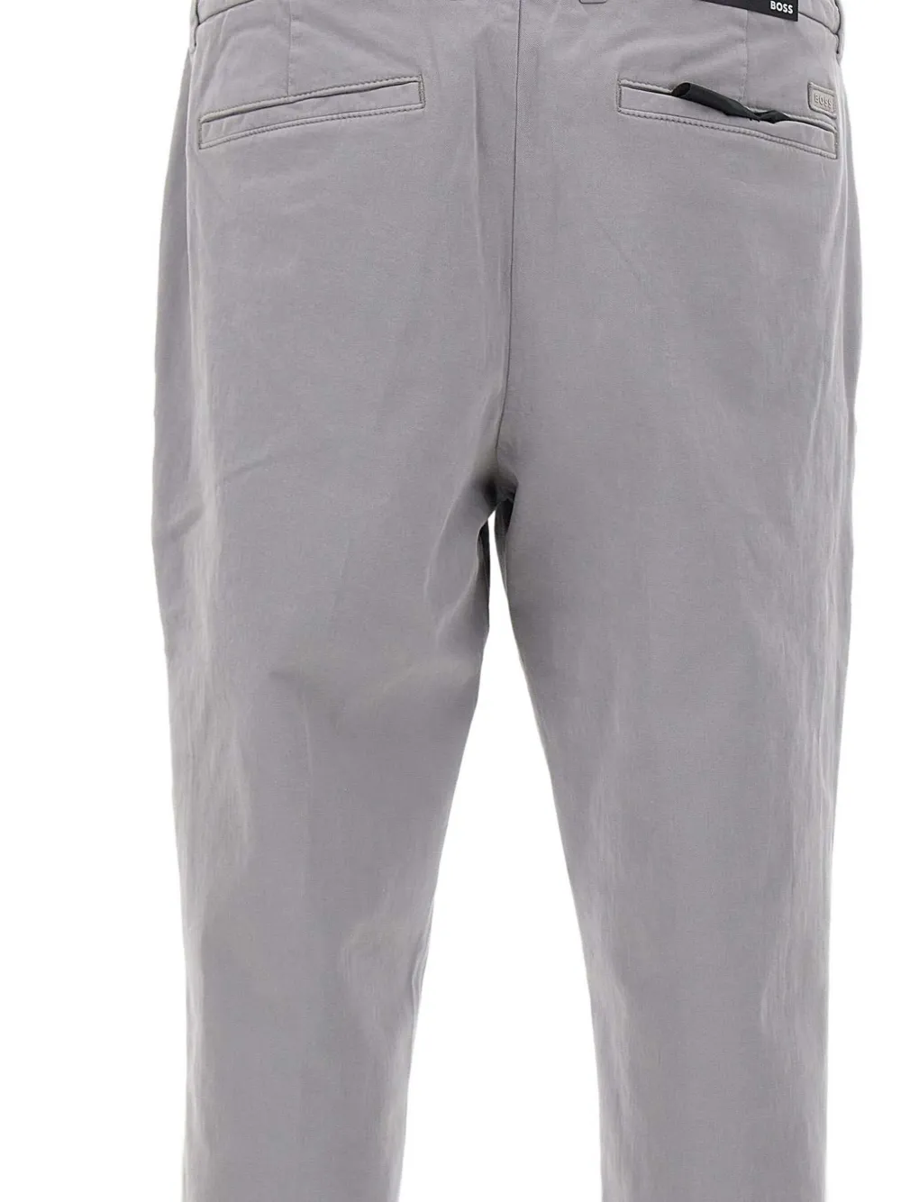 BOSS logo-patch welt-pocket trousers Grijs