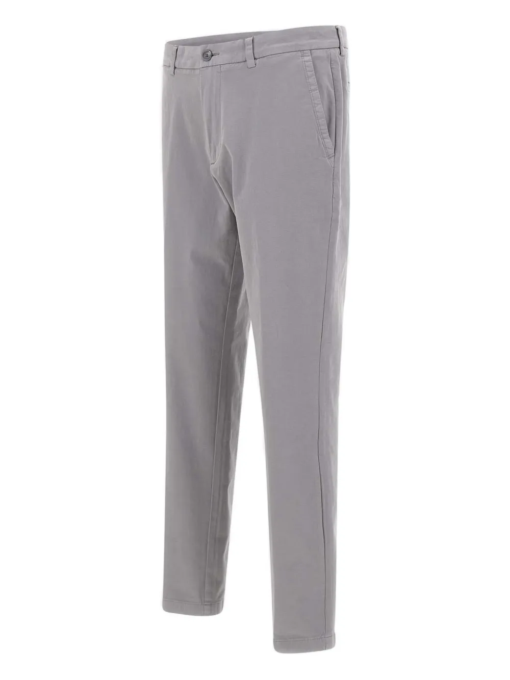 BOSS logo-patch welt-pocket trousers Grijs