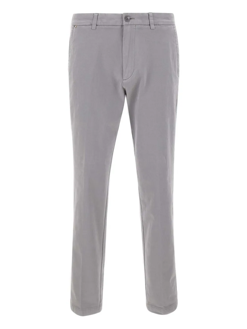 BOSS logo-patch welt-pocket trousers Grijs