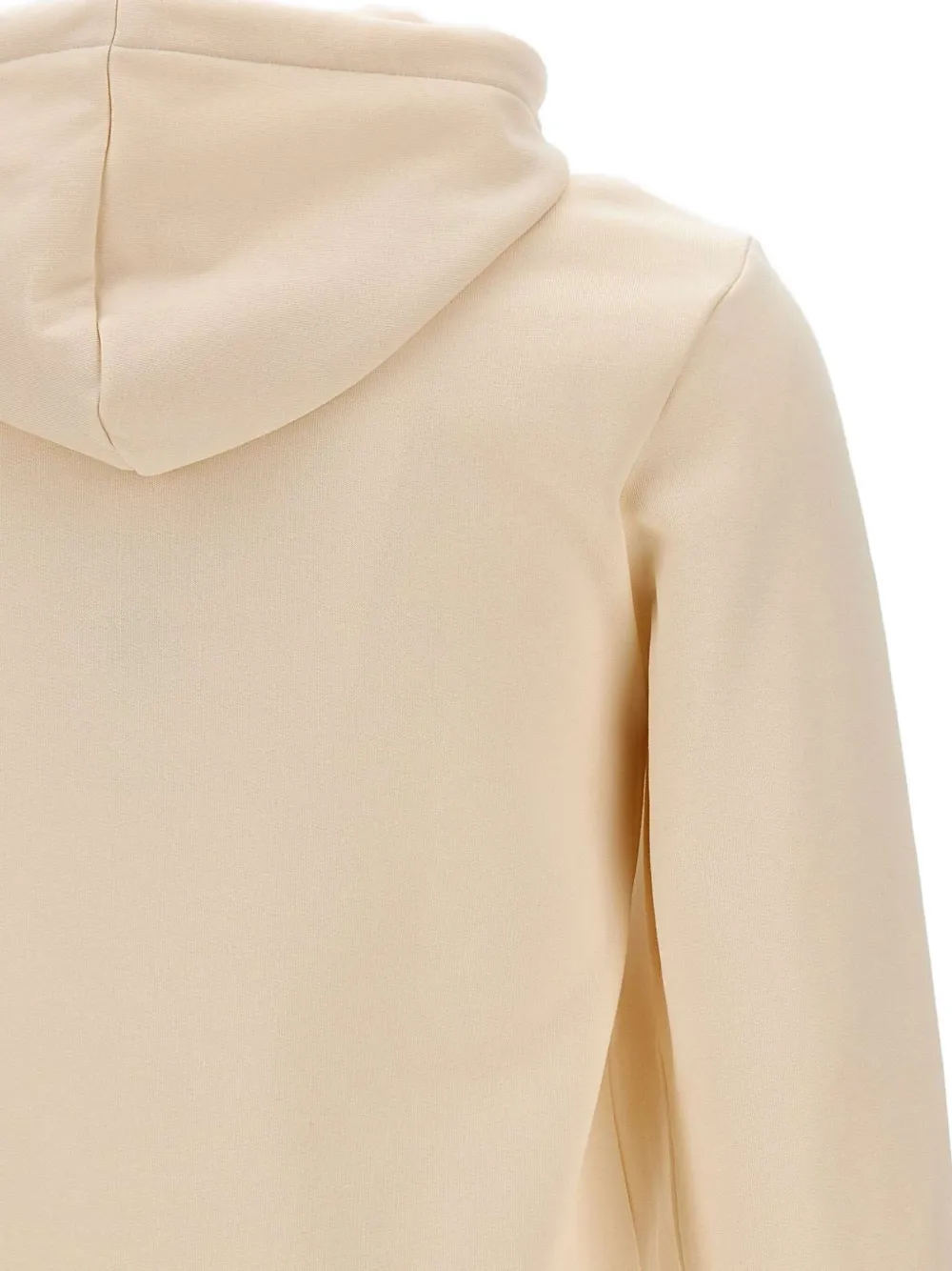 Lacoste zip-front logo-patch hoodie Beige
