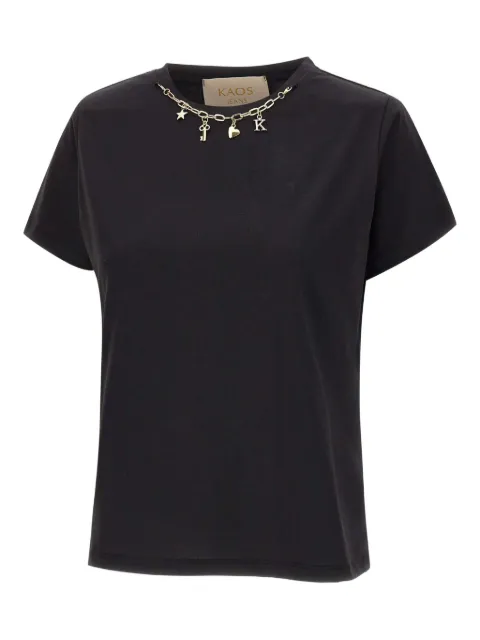 kaos chain-embellished crew neck T-shirt
