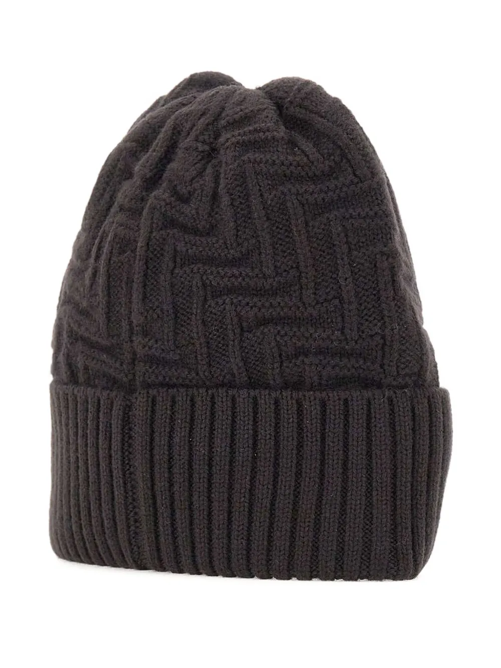 Paolo Pecora zigzag wool hat - Bruin